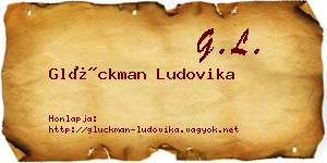 Glückman Ludovika névjegykártya